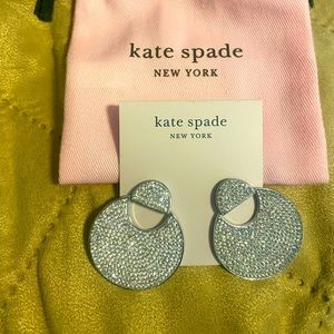 Kate Spade mod scallop pave new earrings